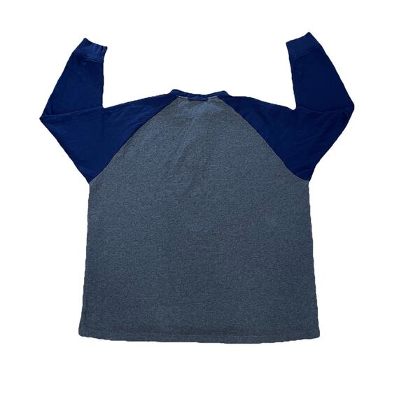 Cabelas Men’s Long Sleeve Cotton 2XL Henley Heavy Weight T-Shirt Blue/Gray - Picture 4 of 12